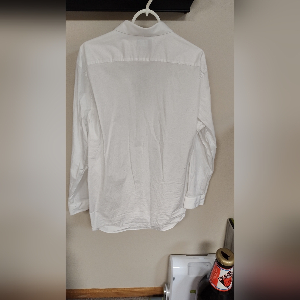 Men's Apt 9 White Dress Shirt - Size XL -  Regular Fit  17 - 17 1/2 And 34/35 - Picture 3 of 5